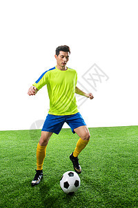 团体运动敏捷体育比赛足球运动员踢球图片