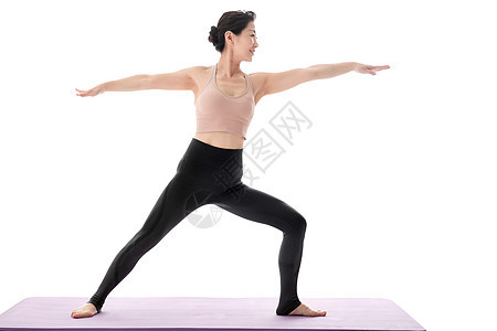 中年女性练习瑜伽图片