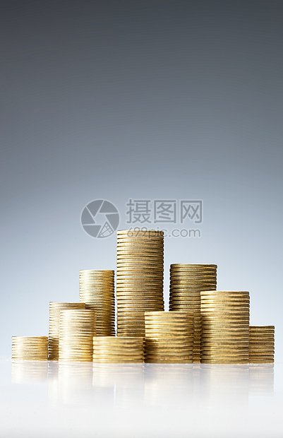 金属静物大量金币图片