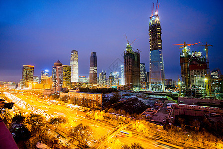 城市CBD的摩天大楼景象高清图片