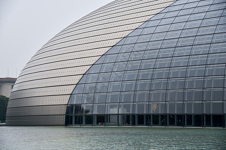 水圆顶建筑首都北京大剧院背景