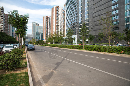 市中心街景水平构图北京城市建筑图片