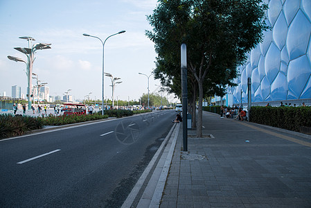 公路游泳奥林匹克运动场奥运体育场北京游泳中心水立方背景