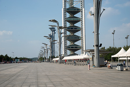 旅游目的地都市风景地标建筑北京奥体中心图片