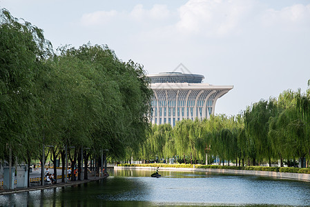 体育场馆都市风景绿化北京奥体中心公园图片