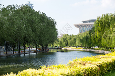 奥运会背景彩色图片体育场馆国际著名景点北京奥体中心公园背景