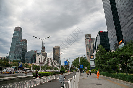 北京大楼北京城市交通背景