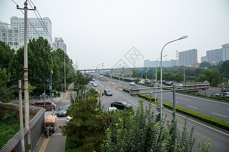 北京城市道路和商务办公楼图片