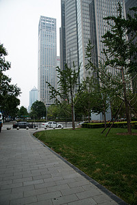 北京cbd步行道路都市风景北京城市建筑图片