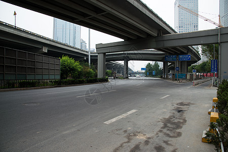 北京商务办公楼和道路图片