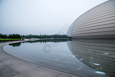 圆形市中心水平构图北京大剧院图片