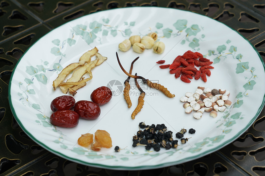 健康营养的各种中药静物