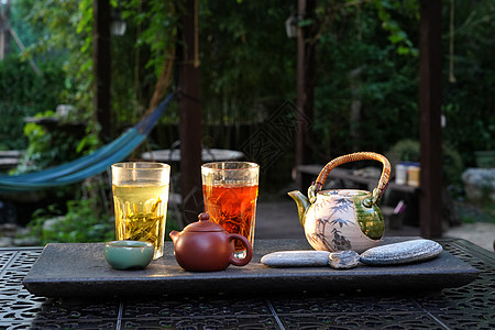 地产户外居住区休闲茶杯背景