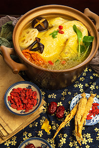 厨房元素中华美食饮食餐饮文化鸡汤背景