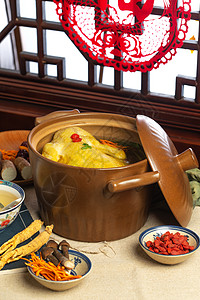 传统文化健康食物菜鸡汤图片