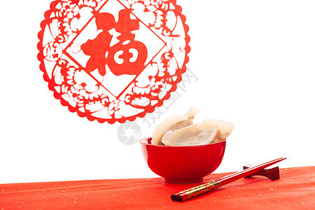 传统节日美食饺子背景图片