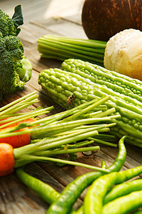 色彩鲜艳青菜膳食新鲜蔬菜图片