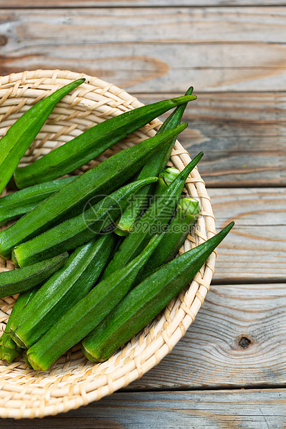 秋葵新鲜蔬菜图片