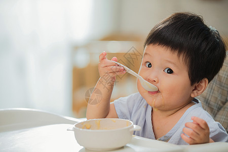 家庭饮食婴儿食品童年健康食物宝宝吃饭背景