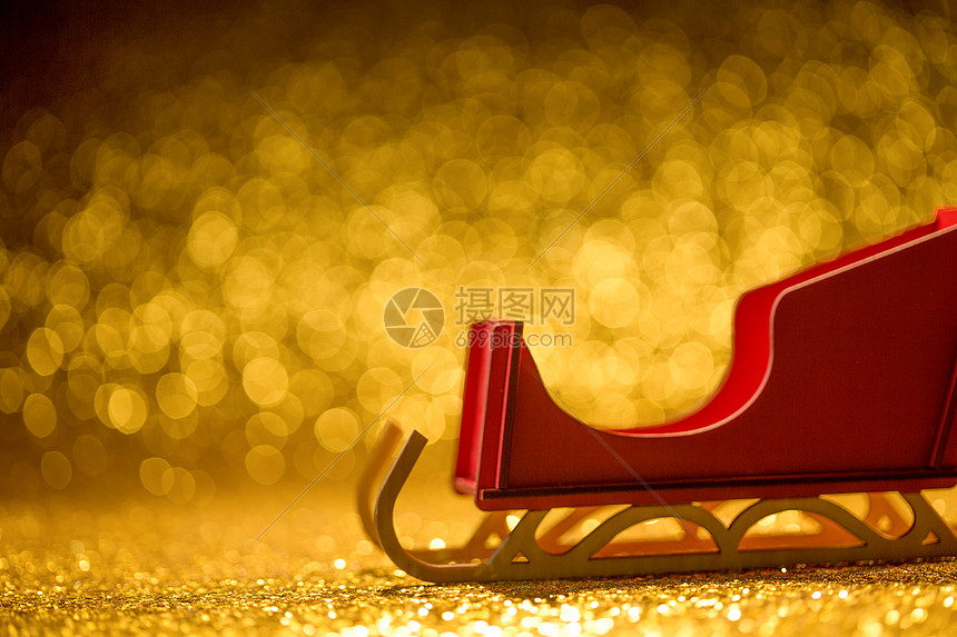 金色的摄影光效果圣诞装饰物图片