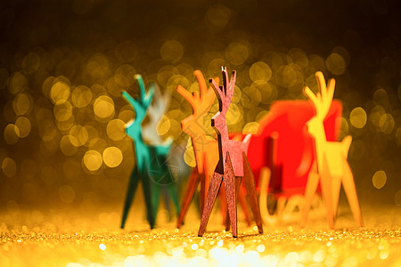 色彩鹿耀眼圣诞装饰物图片