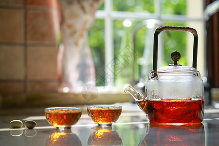 红茶饮料季节温馨家园房屋玻璃茶具背景