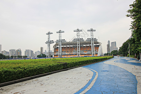 心空广东省广州珠江新城背景