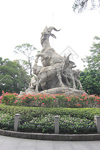广州越秀公园五羊雕塑图片