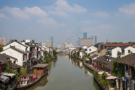 无锡运河无锡清名桥古运河景区背景