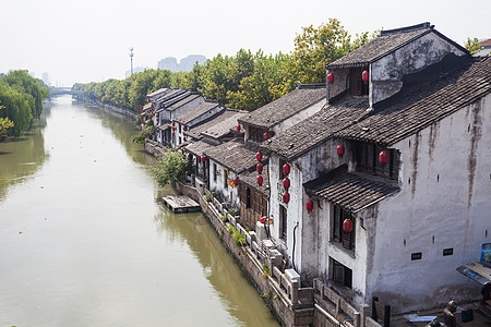 彩色图片江南水乡传统江苏省无锡清名桥古运河景区图片素材