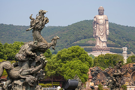 白昼雕像旅行江苏省无锡灵山大佛图片