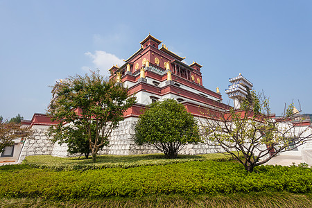 城堡元素江苏省无锡灵山风景区背景