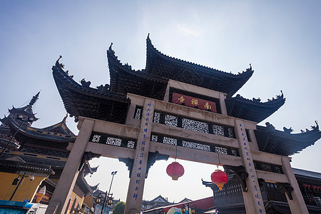 张家界旅游名胜寺庙江苏省无锡南禅寺背景