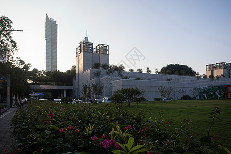 市民中心广东省深圳城市建筑背景