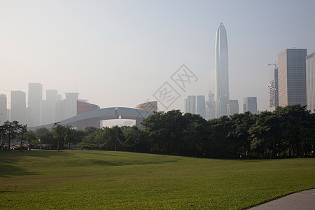 市民中心广东省深圳城市建筑背景