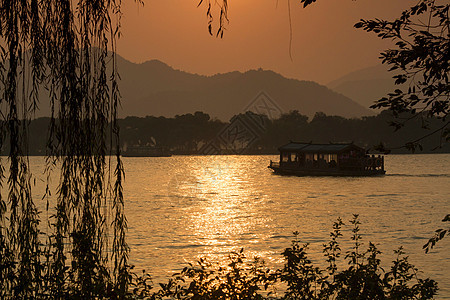 水古典式摄影浙江省杭州西湖图片