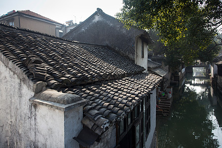 水溪江苏无锡景区风景背景