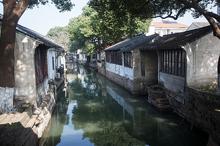 乡村美景江苏无锡景区风景背景