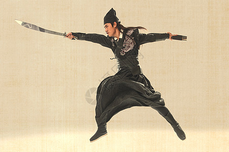 表演简单背景造型江湖侠客图片素材