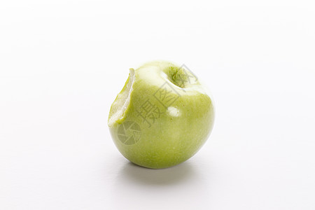 有机食品又一个缺口的青苹果图片