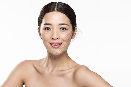 东亚身体保养摄影青年女人妆面肖像图片