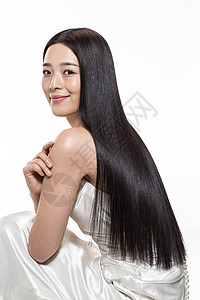 纯洁户内东亚有着柔顺的长发的美女图片