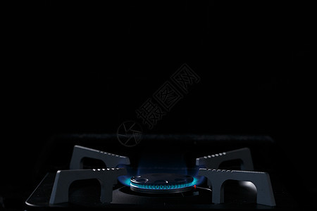 厨房黑色背景煤气灶燃气灶图片