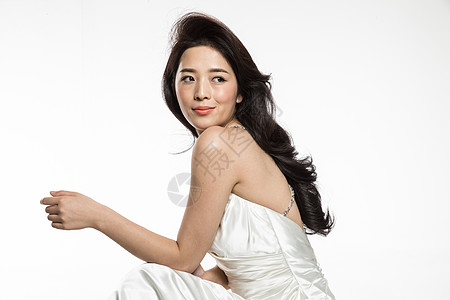 20多岁亚洲人背景分离有着漂亮头发的美女图片