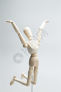 人类形象玩具高举手臂木偶图片