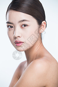 亚洲亚洲人户内青年女人妆面肖像图片