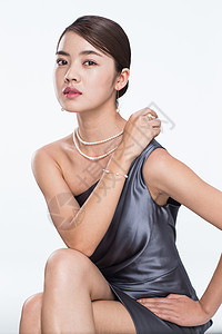 亚洲美容护肤漂亮的青年女人的肖像图片