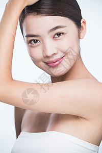 亚洲美容皮肤青年女人妆面肖像图片