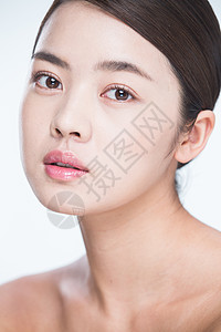 亚洲表现积极摄影青年女人妆面肖像图片