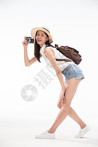 黑帽SEO夏天青年文化旅行者青年女人旅行背景
